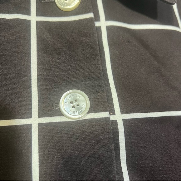 Ralph Lauren Jacket Blazer Brown and White Stripe Paneled Check Size 2X Classic - Picture 9 of 11